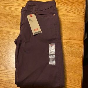 Brand new, tags still on. Men’s Levi’s 511 Slim purple jeans. Size 30x32